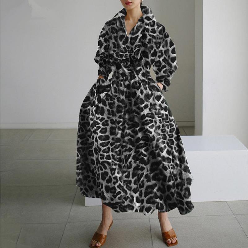 Elastic High-waisted Slimming Temperament Preppy Cardigan Dress