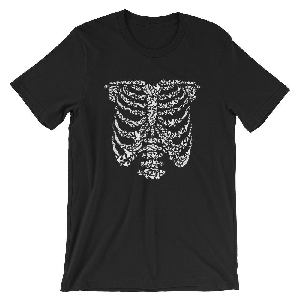 

Ribcage Bird T-Shirt. 100% Cotton Premium Tee NEW 4XL