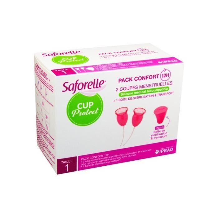 Coupe Menstruelle - Saforelle - T1 - 2 Unités - Silicone Médical - Écologique
