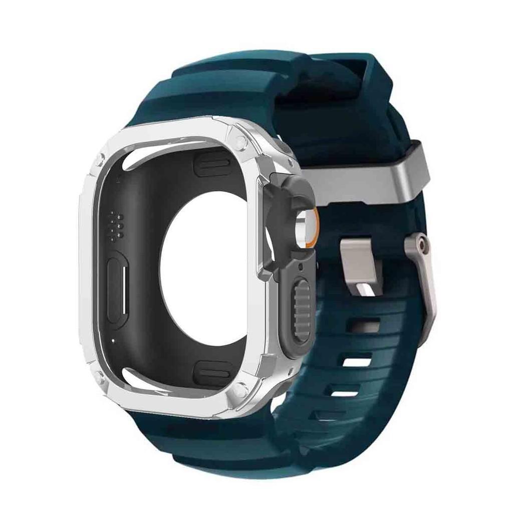 Silicone Strap+TPU PC Case For Apple Watch Ultra 3 2 1 49mm for iWatch Series 11 10 46mm band for Iwatch 9 8 7 6 5 4 45mm 44mm