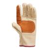 Canvas Gloves with Leather Palm Heavy-Duty Work Reinforced