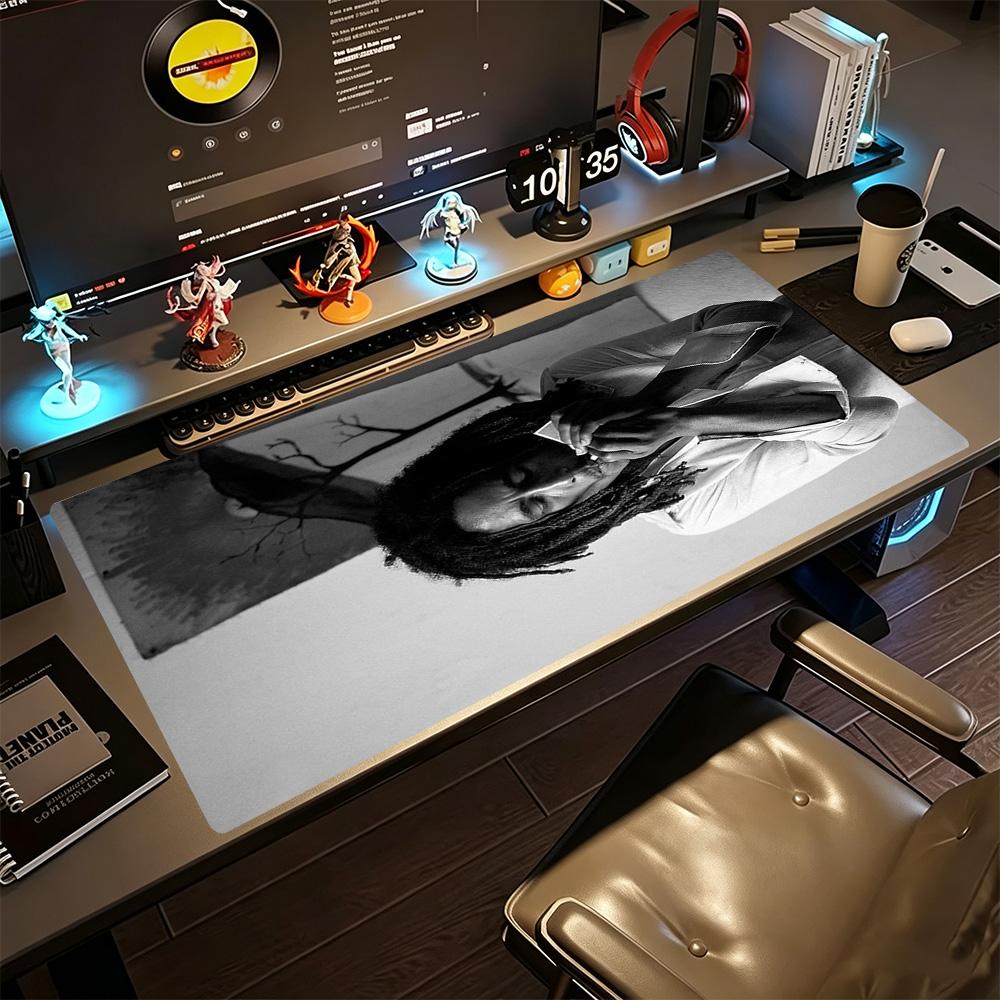 Bob Marley Gaming-Mauspad Tastaturmatte Computertischmatte Rutschfester Gummiunterseite Büro- und Gaming-Schreibtischdekoration