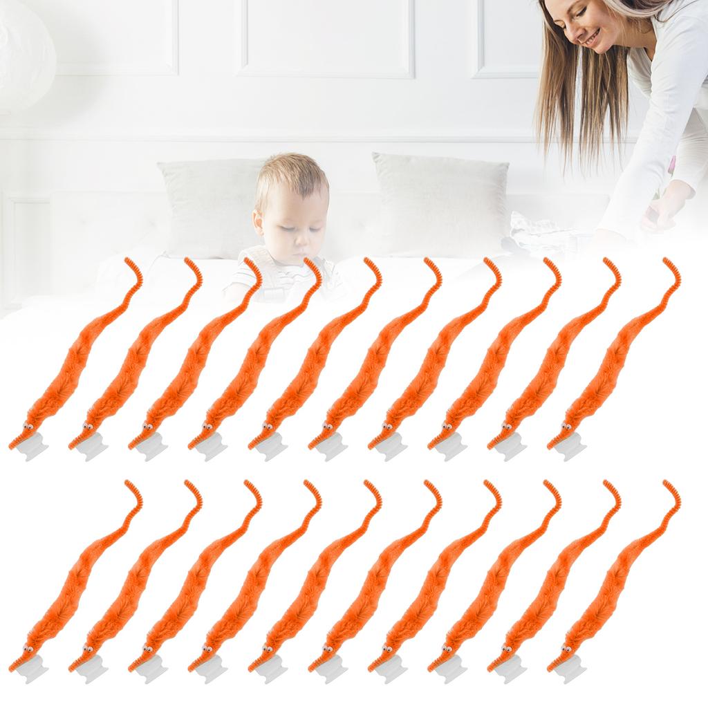 20 Pcs Furry Worm   Plush Material Cute     Compact Portable Fuzzy Worms for Party