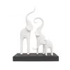 3D-gedruckte Elefantenfamilien-Statue Figur, Mama Papa und Tierbaby Kunstskulptur, Elefantendekorationen für Wohnzimmer Bücherregal Schrank Schreibtisch Tisch