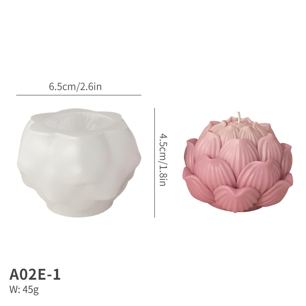 

Силиконовая форма для свечи в виде цветка лотоса DIY Ароматерапия Гипс Мыло ручной работы Форма для эпоксидной смолы Форма для торта из силикона и мастики