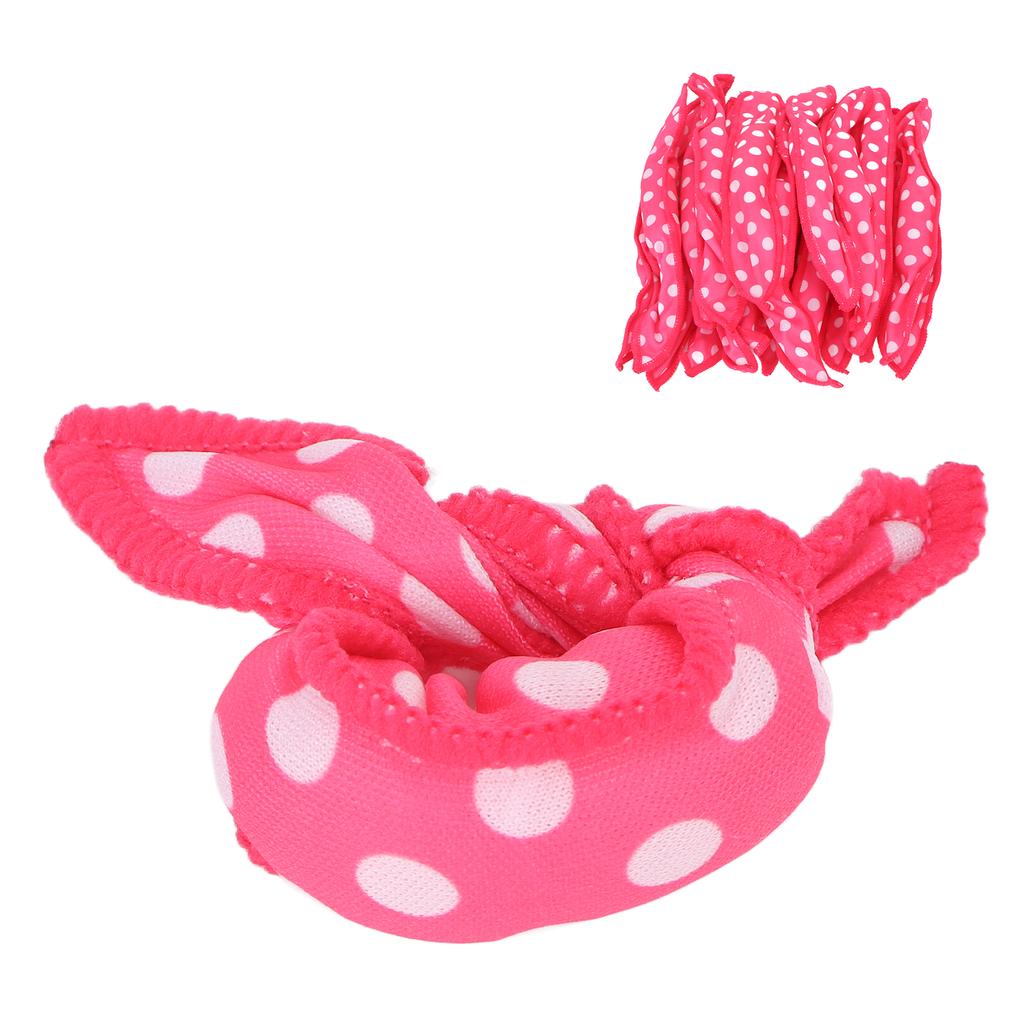 20pcs Heatless Hair Curler Soft Folding DIY Sponge Hair Styling Rollers for Sleeping Rose Red