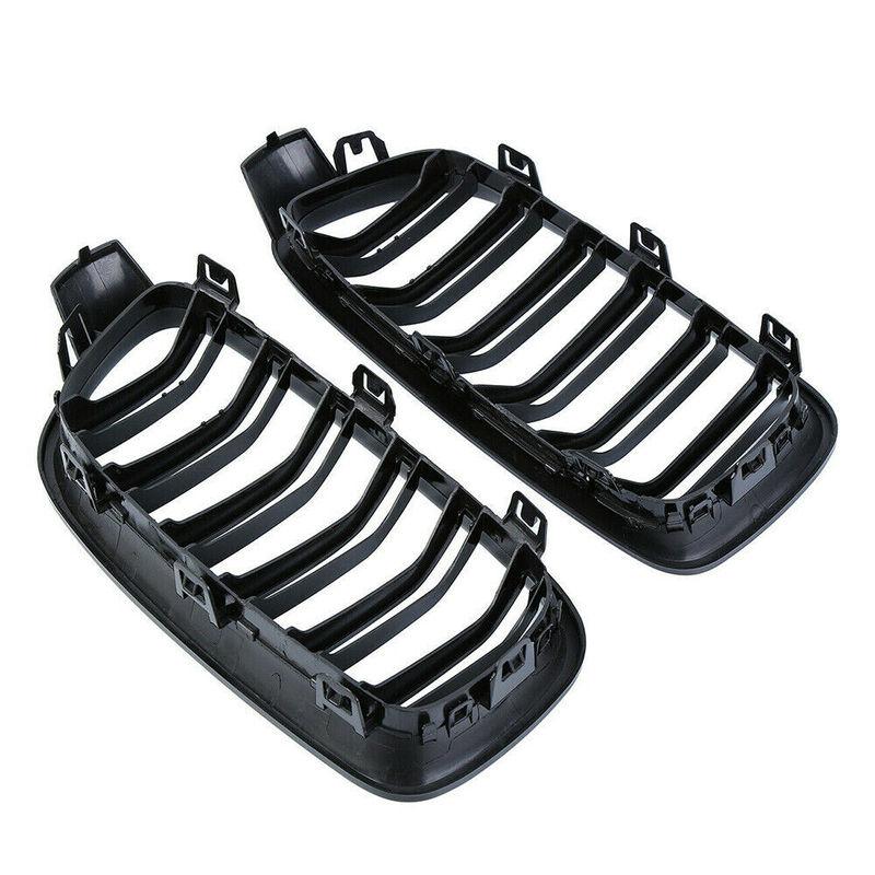 For BMW 3 Series F30 F31 F35 2012-2018 Double Slat Style Black Grille Front Kidney Mesh Racing Grill Car Replacement Part