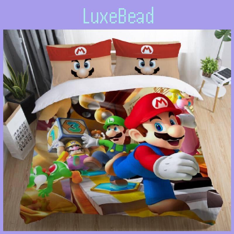 Cartoon Super Mario Single Panel Duvet Cover Set Bedding For Decor Bedroom