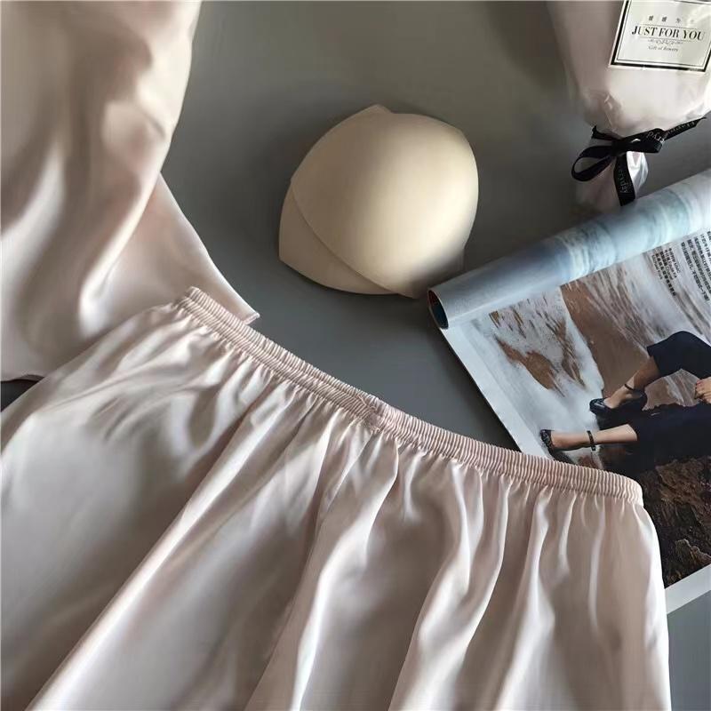 Pijama Damă la Modă cu Dantelă cu Decolteu în V Lenjerie Sexy Pijamale Set de Pantaloni Scurți de Dormit Articole de Dormit Nou