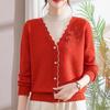 Women's Velvet Lined Mid-Aged Sweater