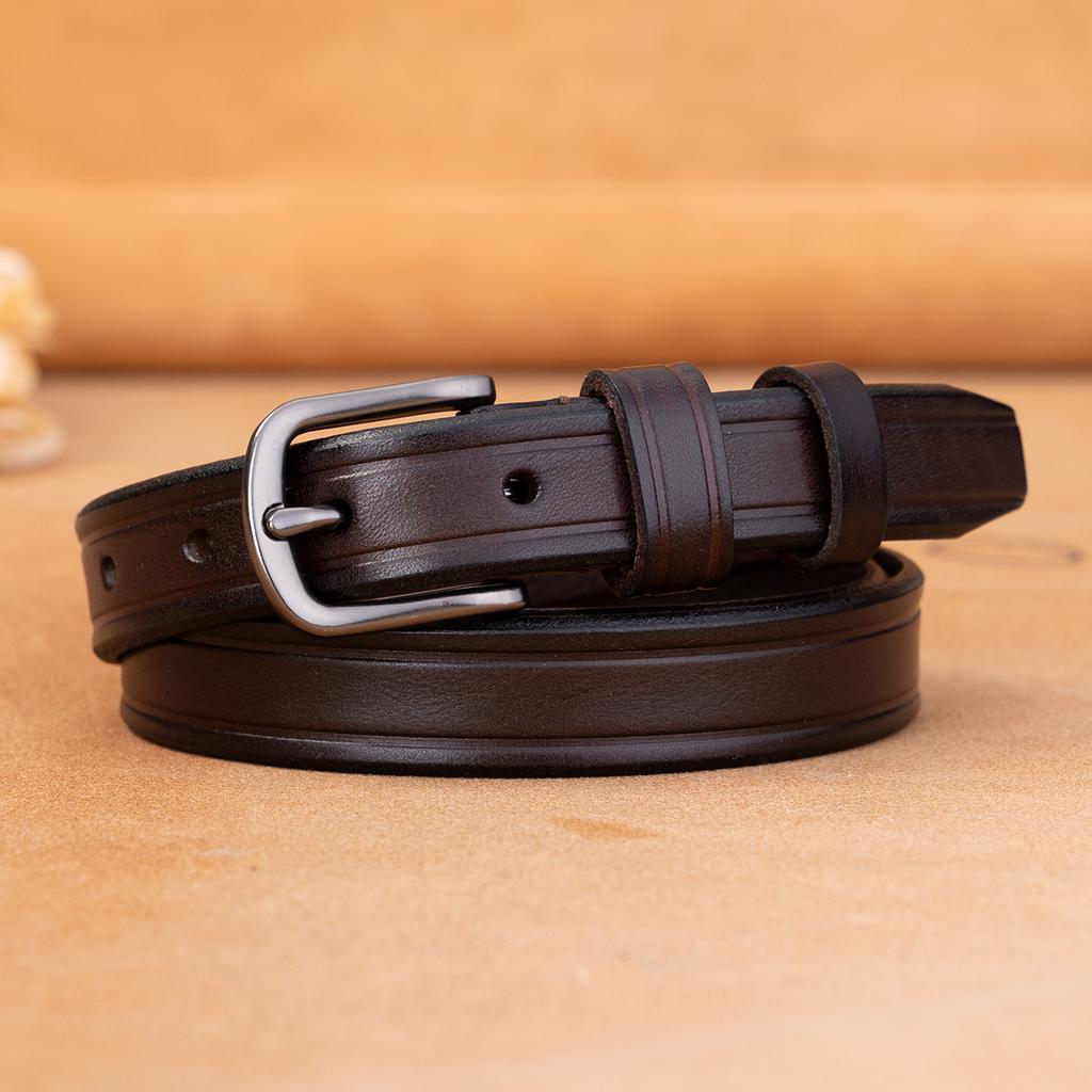 Retro Belt First Layer Cowhide Genuine Leather Versatile Tree Paste Leather Pin Buckle Belt Middle-Aged And Young Men'S Belt