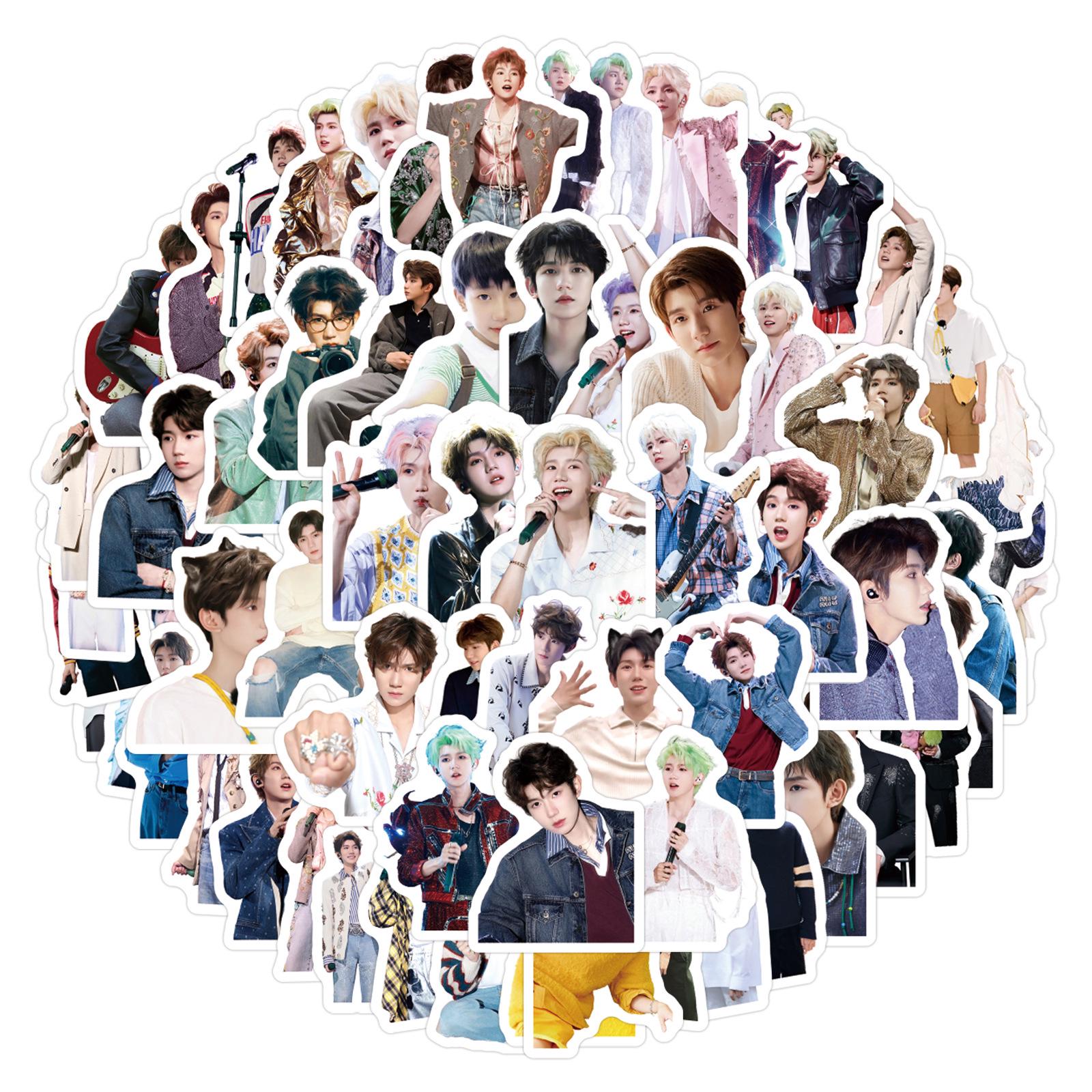 TFBOYS Wang Yuan Stickers: 100 Sheets for Journals, DIY Stationery, Phone & Laptop Decoration