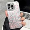 Shrimp Skin Explosive Pink Floral Korean Mobile Phone Case iPhone17 Feather Yarn Case Apple 16pm Large Hole PC Protective Case
