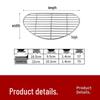 Stainless Steel Semi-Circular Oil Draining and Cooling Rack with Feet for Baking and Barbecue