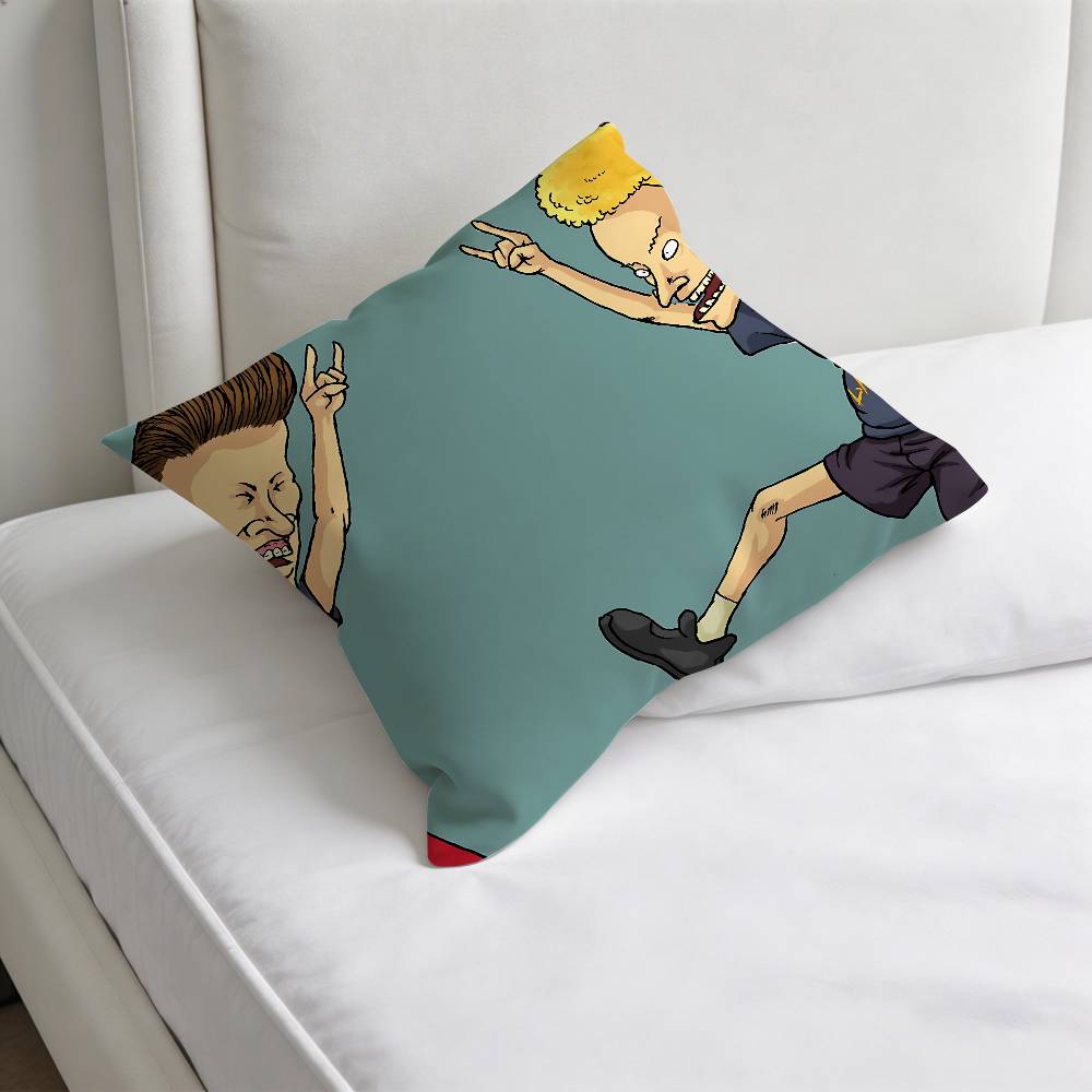 

BBeavis and Butt HHead Square Pillow Cover Decorative Throw Pillow Case for Sofa Couch Bed Home Car Living Room Decoration 30x30cm