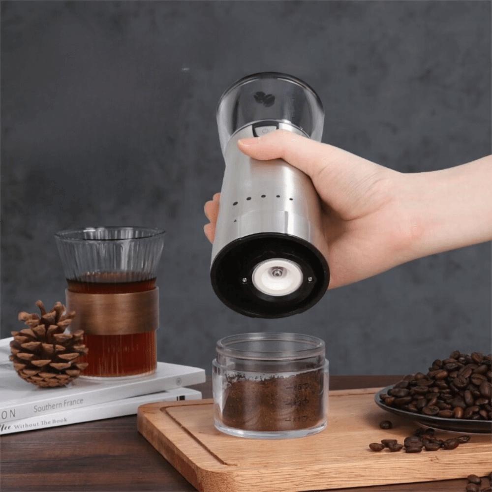 Adjustable Burr Portable Electric Coffee Grinder Automatic Coffee Bean Grinding Machine Home
