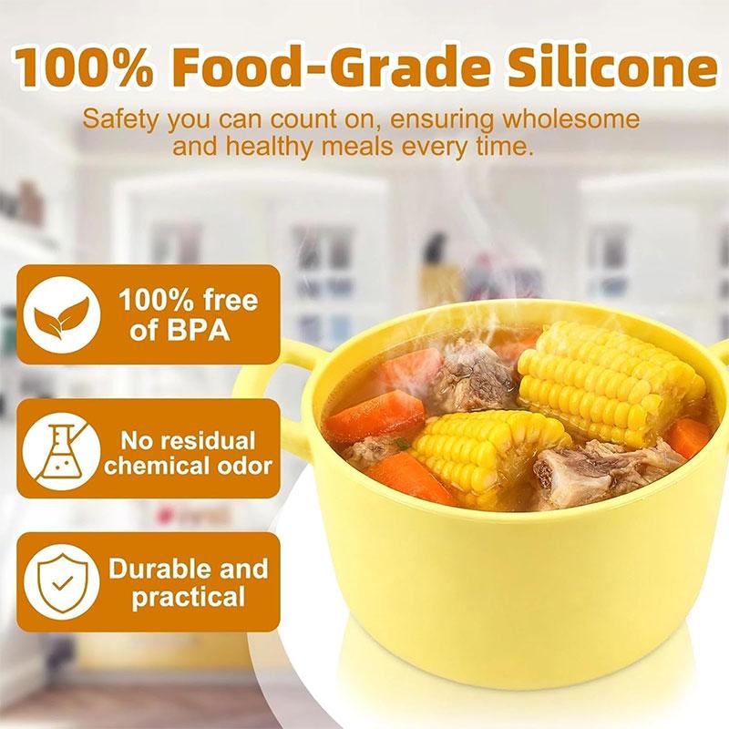Silicone Microwave Steamer for Cooking Vegetable Steamer Microwave Bowls with Lids for Egg Dumpling Heating Food Dishwasher Safe