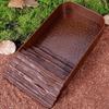 Plastic Reptile Water Dish Square Ladder Climbing Turtle Feeding Dish with Ramp Multi-functional Turtle Bath Basin