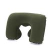 Inflatable Flocked PVC U-shaped Travel Neck Pillow