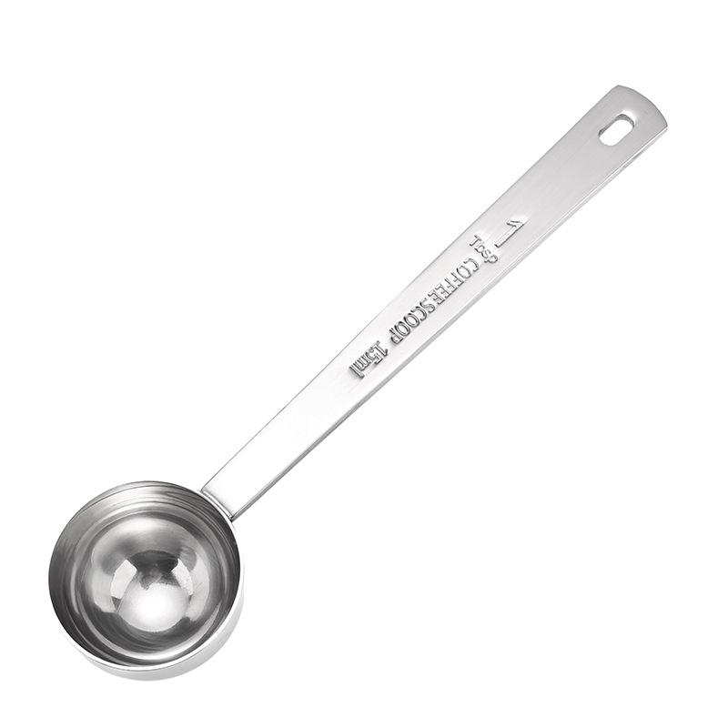 15ml Stainless Steel Measuring Spoon Set, 6-Piece with Scale – Long Handle for Coffee, Milk Powder, Baking & Seasoning