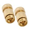 2PCS Water Hose Quick Connector Brass 3/4 Inch Male and Female Garden Hose Fitting Adapter for