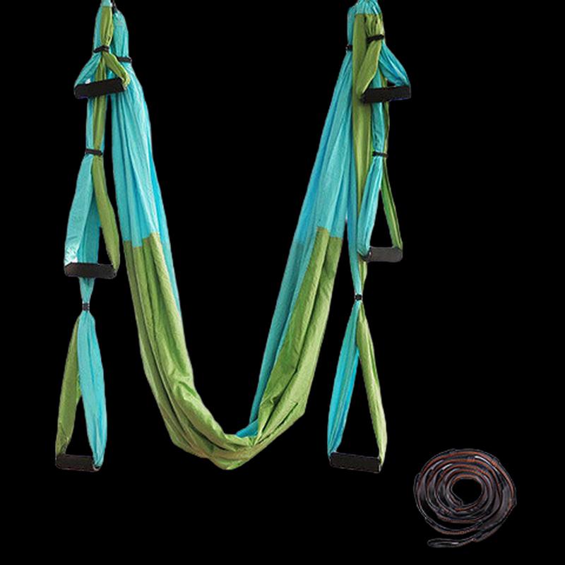 Aerial Yoga Hammock Set with Extension Straps One Size