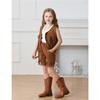 Kinderbekleidung Festival Fransenweste Wildleder Western Cowboy Shorts Mädchen Hippie Performance Outfit
