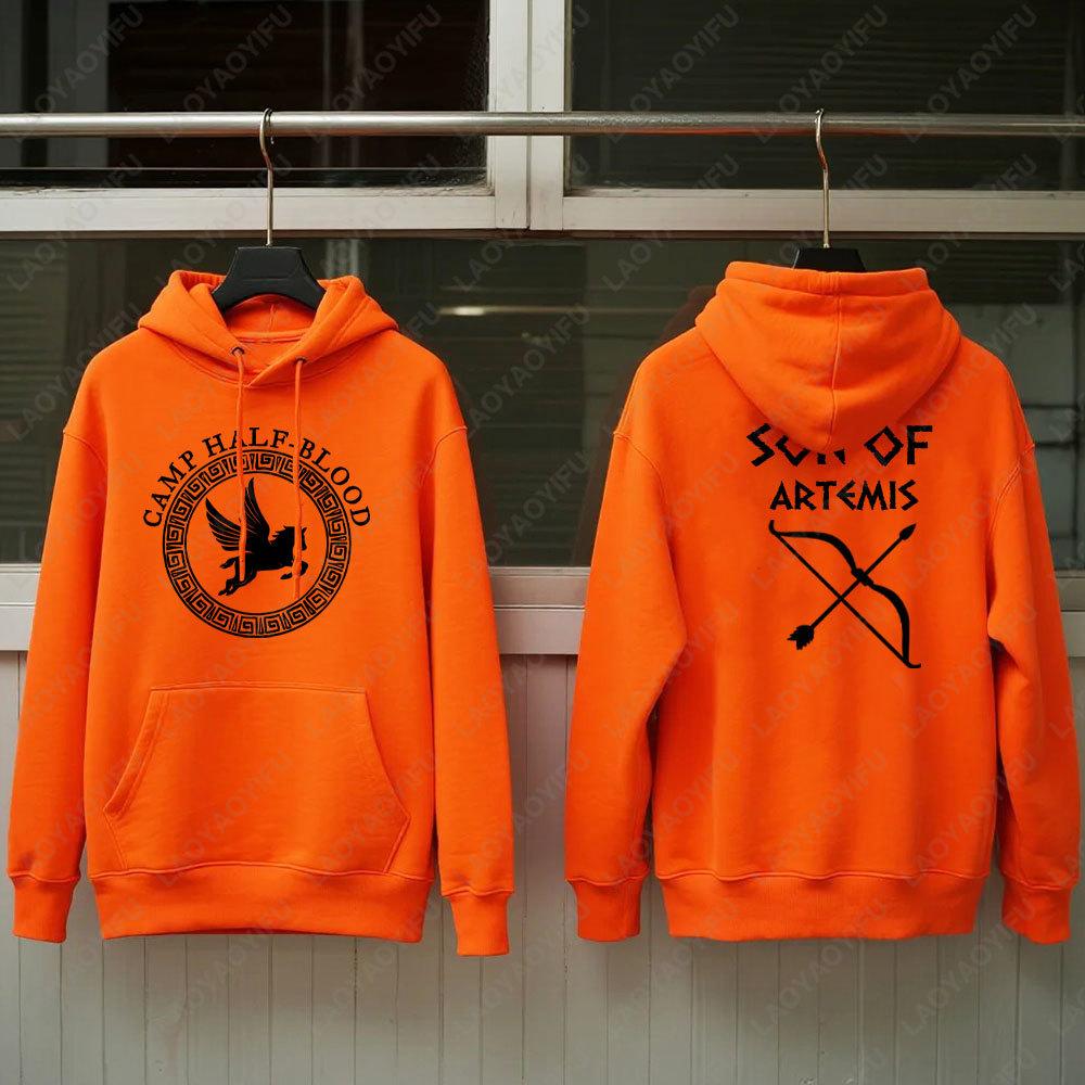 Camp Half Blood Hoodie Herbst Winter Essential Half Camp Spiel Männer Frauen Orange Pullover Poseidon von Sohn Halloween Sweatshirt Tops