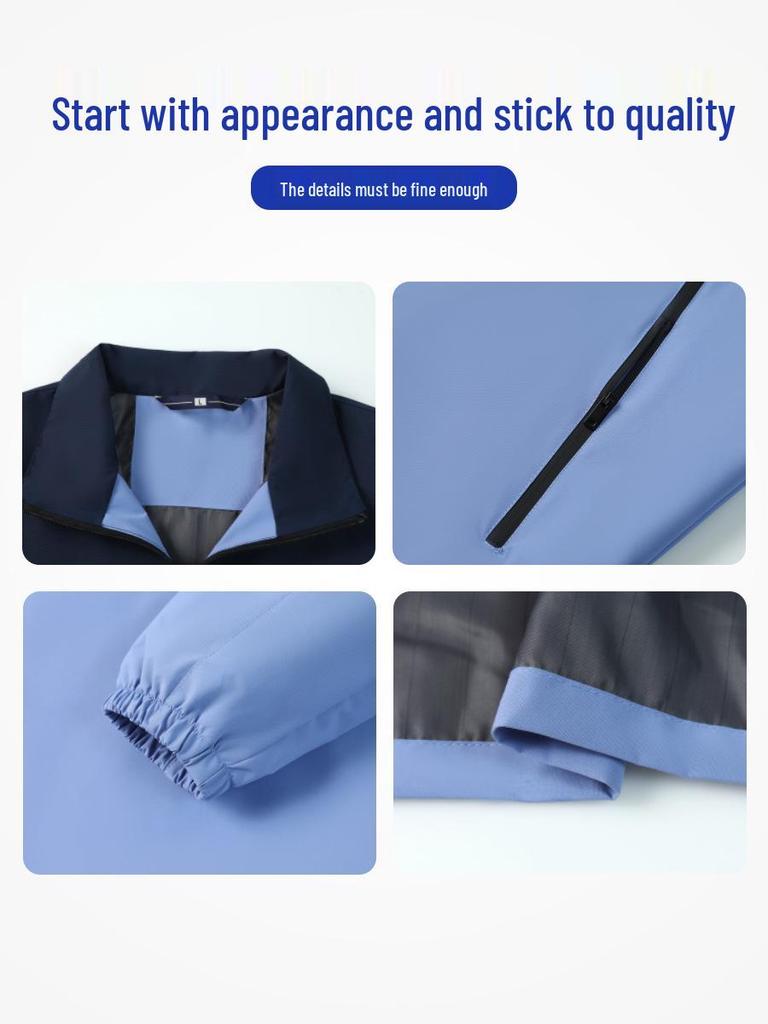 Custom Cultural Windbreaker: Color-Blocked Stand-Up Collar Jacket