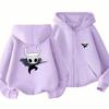 Children Hoodie Zip Up cardigan Game Hollow Knight Kid 3-12 Year Tops Print Pattern Girl Pink Boy Black Coat Autumn Hoodies