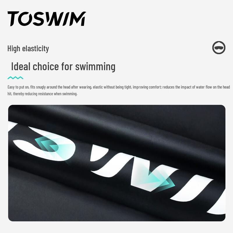 TOSWIM Silicone Swim Cap for Long Hair