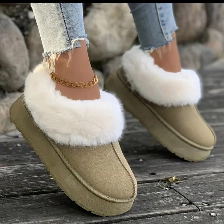Mao Mao Slippers Women Wear Fur Integrated Bag Head Snow Boots New One-pedal Thermal Cotton Shoes Large Size