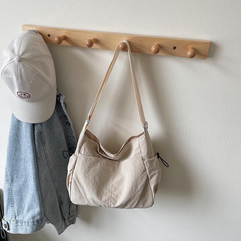 Simple Cloth Bag Bag Women'S Large-Capacity Trendy Brand Casual Messenger Bag Versatile Student Class Shoulder Tote Bag