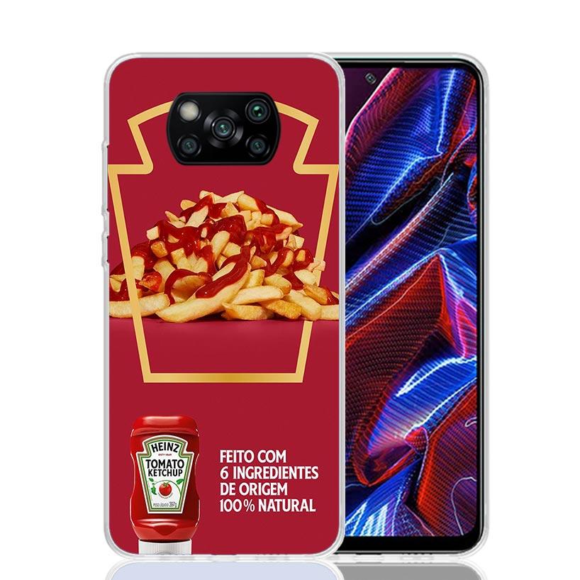 Lamb Heinz Tomato Ketchup Phone Case For Xiaomi Poco X7 X6 X5 Pro F7 Ultra Redmi 15C 15 13 13C 12 12C 10 10A 10C 9 9A 9C 9T Cove