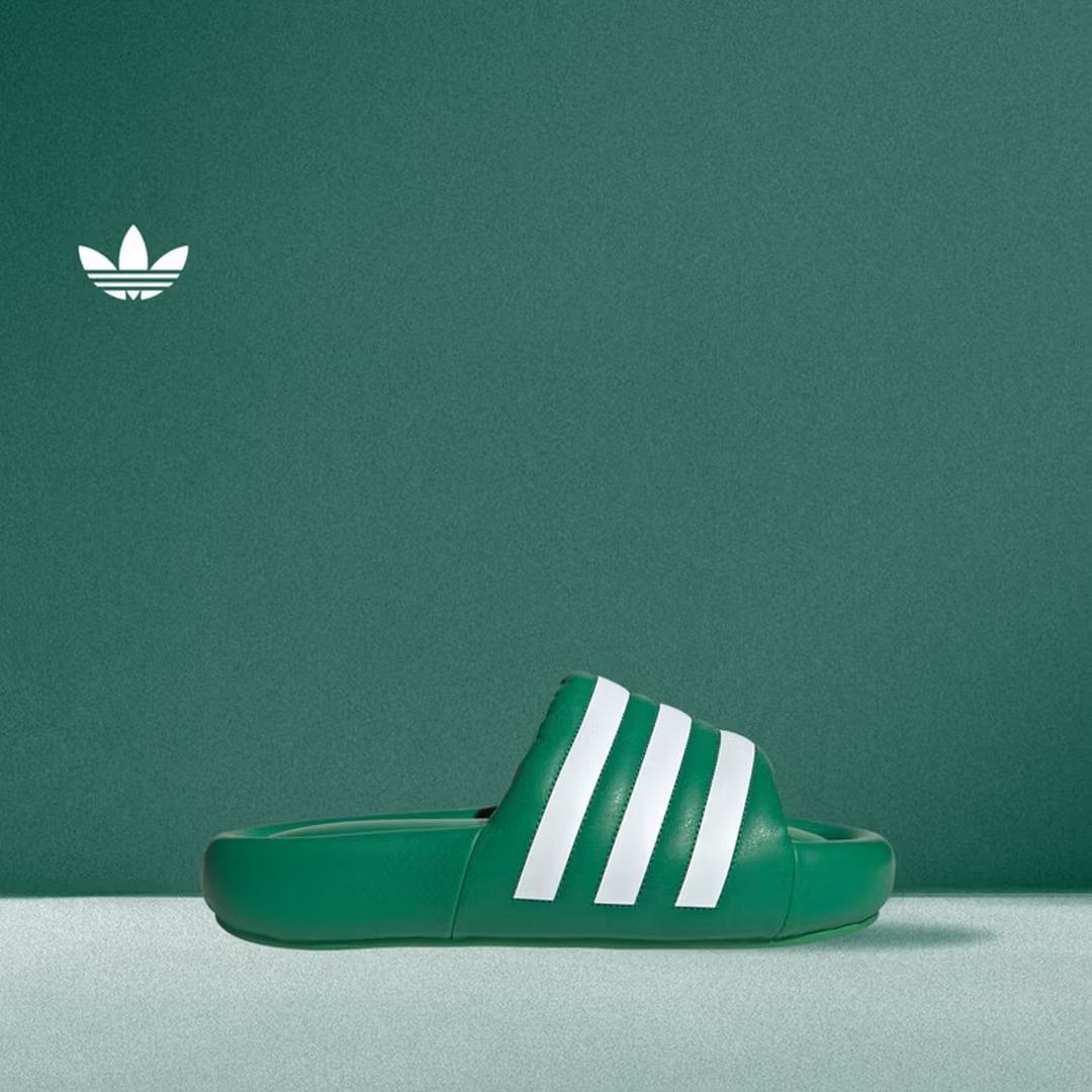 

Обувь Adidas ADILETTE 24 Удобные шлепанцы для мужчин и женщин Adidas Трилистник JS3475 36.5 зелёный