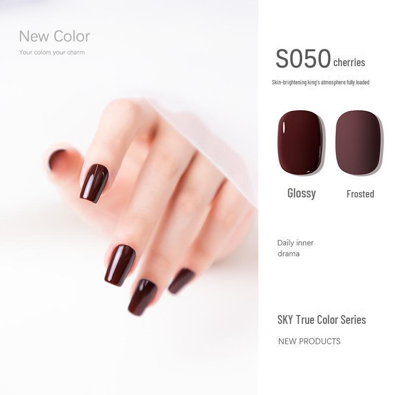 Skywater 2025 Glitter Gel Polish: Trendy Whitening Nude for Spring & Summer Nail Salons