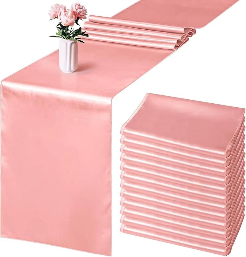 2-10PCS Satin Table Runner 30x275cm For Wedding Party Events Decoration Birthday Parties Banquets Decor Graduations Engagements