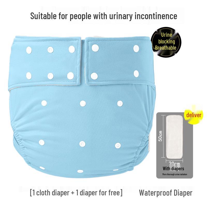 Adult Incontinence Cloth Diaper Cover - Adjustable, Anti-Leakage Pants for Bedridden Care