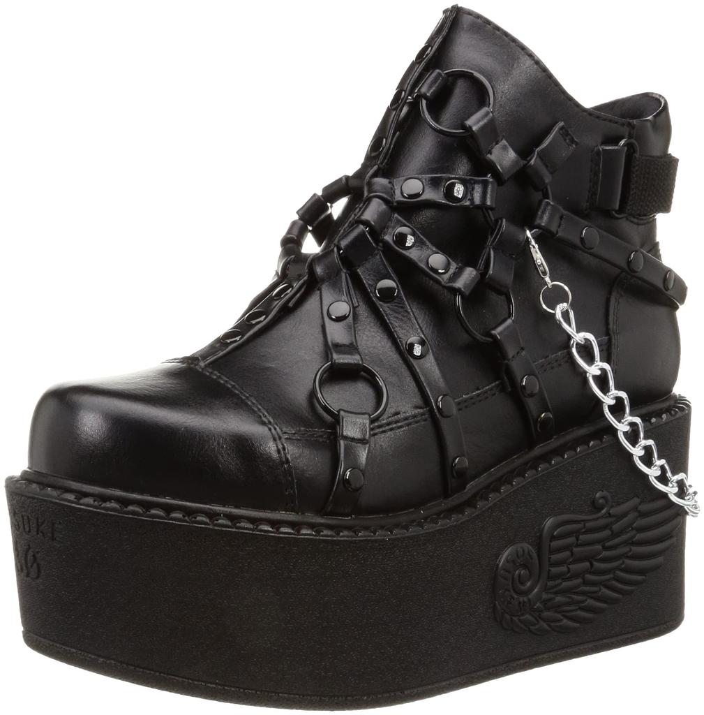 Yosuke Platform Shoes 2601141 Women's Black, Size 23.0cm-23.5cm