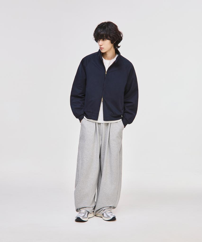 Signature Cotton Crop Harrington Jacket [Navy]