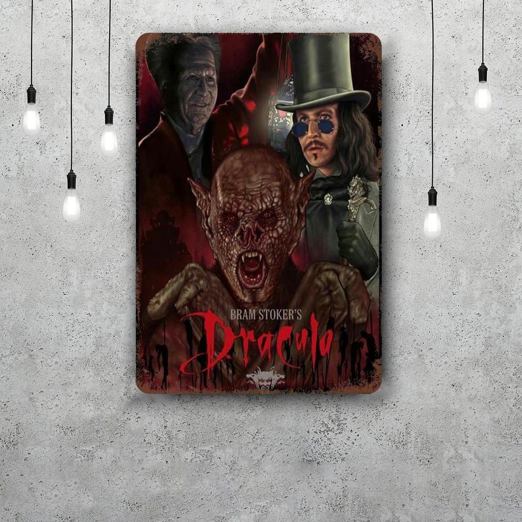 bram stokers dracula Vintage Metal Tin Signs Posters Decor Retro Metal Plaque Wall Art Decor for Garage Bar