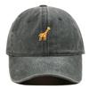 Cappellino da Baseball Ricamato con Giraffa Cartone Animato - Unisex Regolabile Estivo Hip Hop