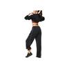Li Ning Fitness Series Elastic Breathable Loose Knit Sports Pants Women Bottoms Black AKLU154-4