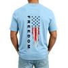 Men's V Neck Short Sleeve Casual Shirt with USA Print Pocket Design Lightweight Summer Top Comfortable Fit