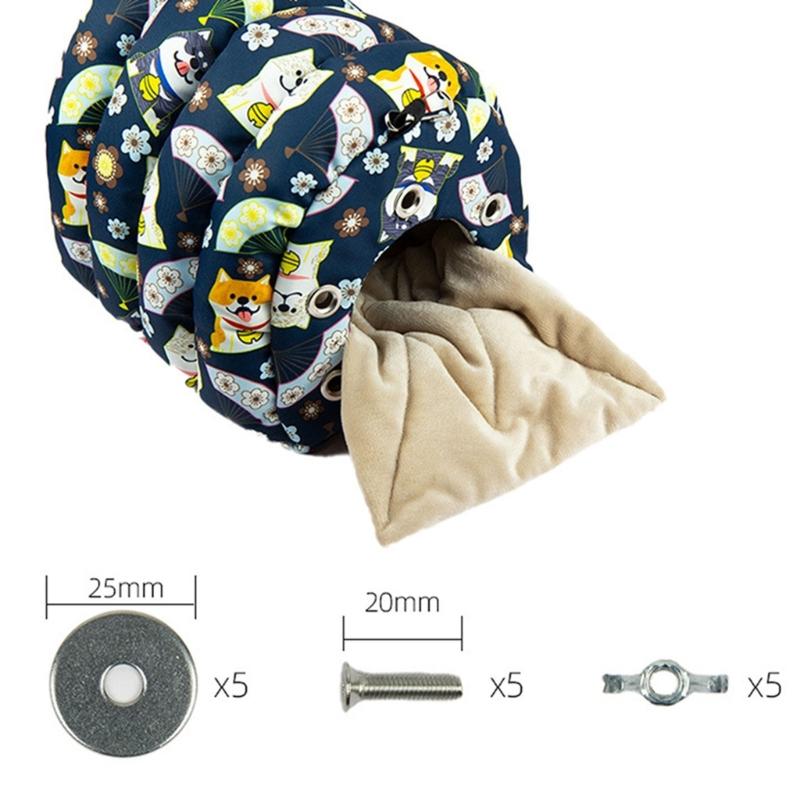 Bird Warm Nest House Winter Plush Sleeping Bed for Small Medium Birds