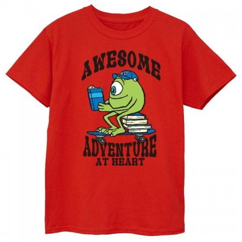 Monsters Inc Boys Reading Awesome Mike Wazowski Cotton T-Shirt