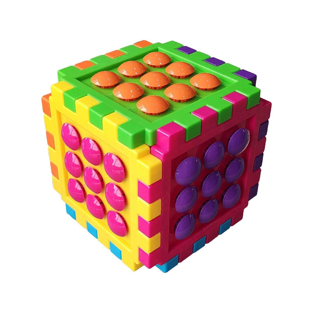 Large Bead Building Blocks Cube Toy Large Particle For Kids Educational Color Sorting