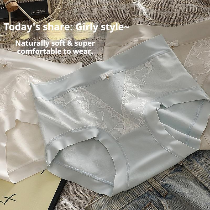 Xinjiang Cotton 7A Antibacterial Women's Pure Cotton Underwear Baby Cotton All-cotton Crotch Mid-waist Briefs