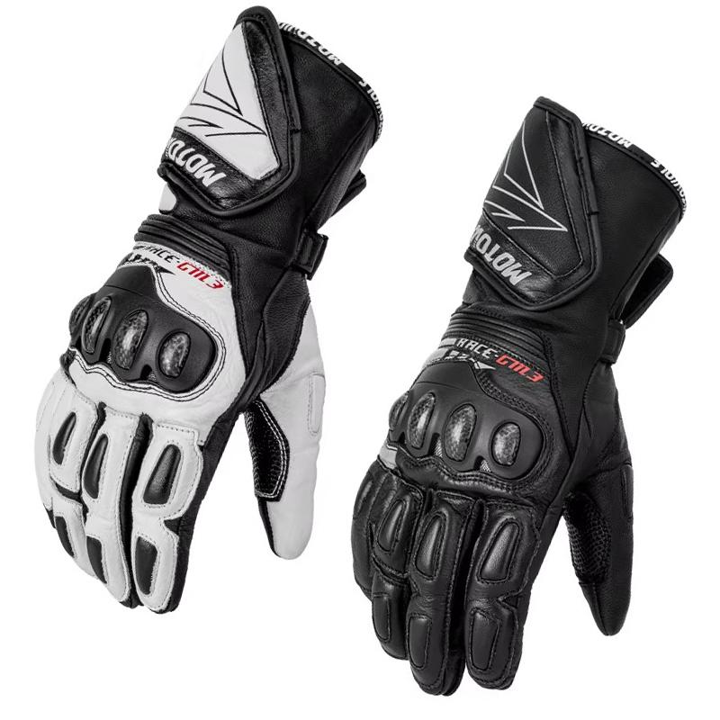Genuine Leather Motorcycle GM3 Men's Windproof Motorcycle Gloves Gloves Touch screen Long Version Dirt Bike Motocross Racing