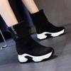 Martin boots women's autumn and winter new thick-soled inner height increase women's shoes versatile casual elastic socks boots